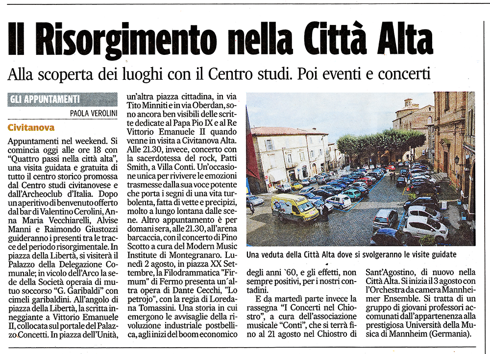 Dal Corriere Adriatico del 31 luglio 2010