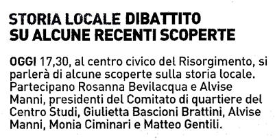 Il Resto del Carlino del 8 ottobre 2011