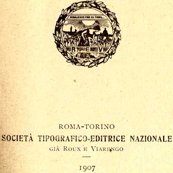 Dettaglio dei dati editoriali del libro Una Donna edito nel 1907. Cortesia Sergiuo Fucchi - Macerata.